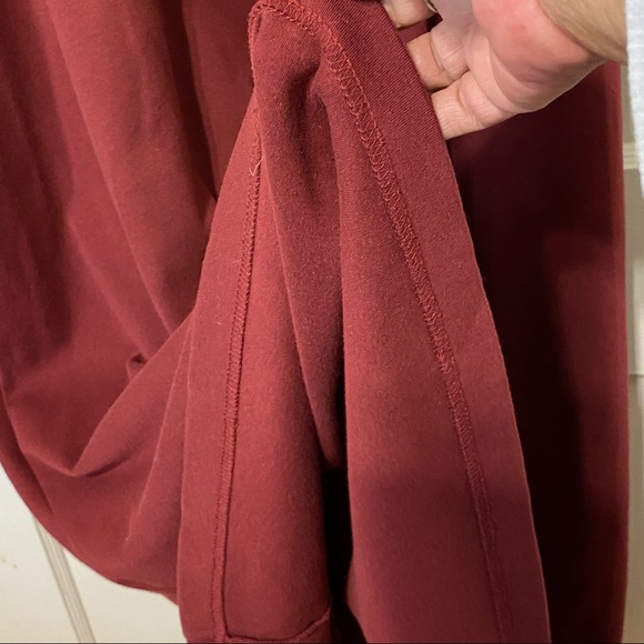 Rust/Burnt Orange Casual Long Sleeved Mock Neck Dress size TALL- XL/18-20 - Picture 8 of 13